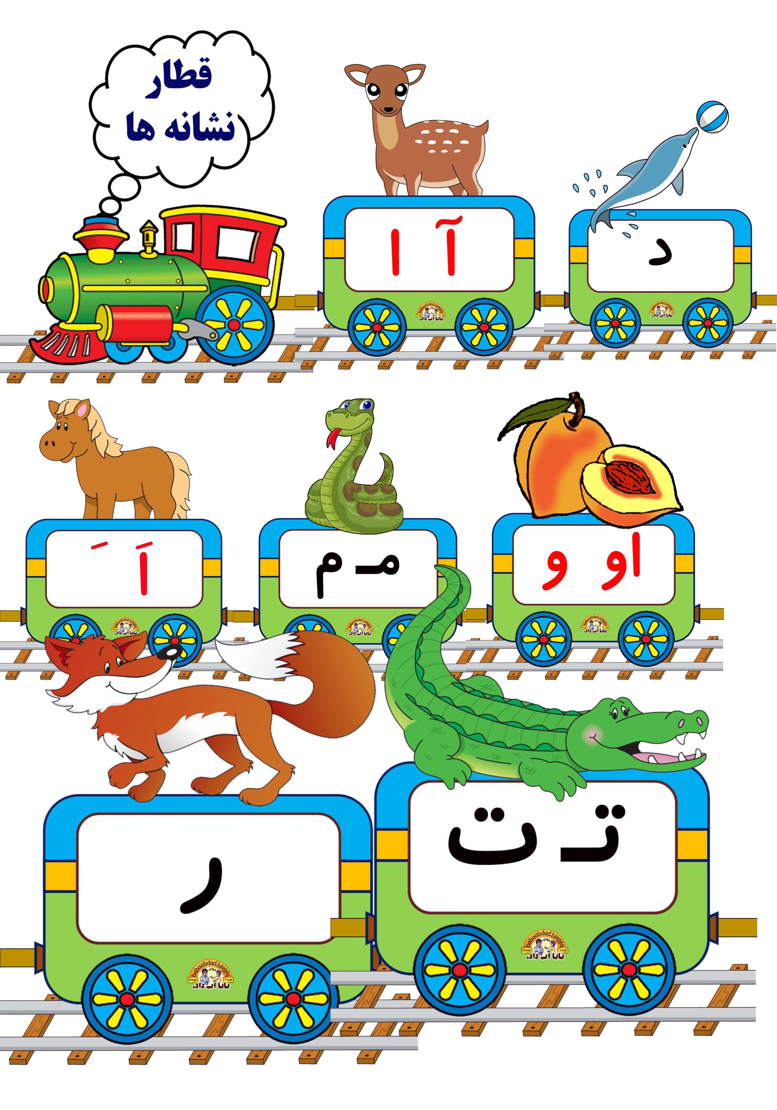 فایل pdf قطار نشانه ها حروف الفبا - سال تحصیلی 1401